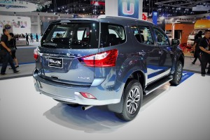 Isuzu mu-X Blue Power Rear View 33rd Thailand International Motor Expo 2016