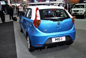 MG 3 Blue Rear View 33rd Thailand International Motor Expo 2016