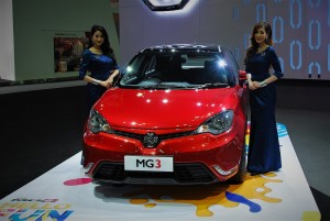 MG 3 Red Front View 33rd Thailand International Motor Expo 2016