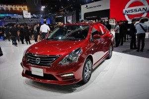 Nissan Almera Red 33rd Thailand International Motor Expo 2016