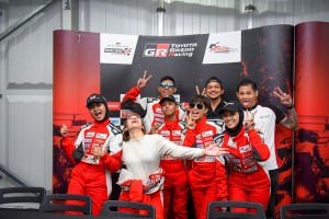 The Celebrities involved in the toyota Gazoo Vios Challenge pose for their fans