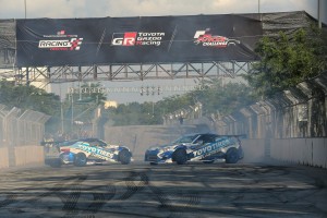 The Toyo Drift Team performed thrilling driving stunts for the crowds to see.