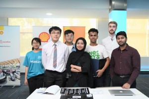 L-R: Phuah Yi Ling, Jason Wong Yuen Sung, Chen Hoe Shun, Nur Afifah Ab Wahab, Mohammed Algafri, Angus Thomson and Abid Junaid bin Shaick Dawood Zainul Abideen from the Heriot-Watt Racing Team.