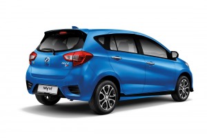 Perodua Myvi AV_Electric Blue_Rear View